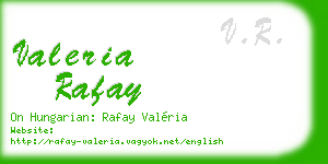 valeria rafay business card