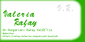 valeria rafay business card